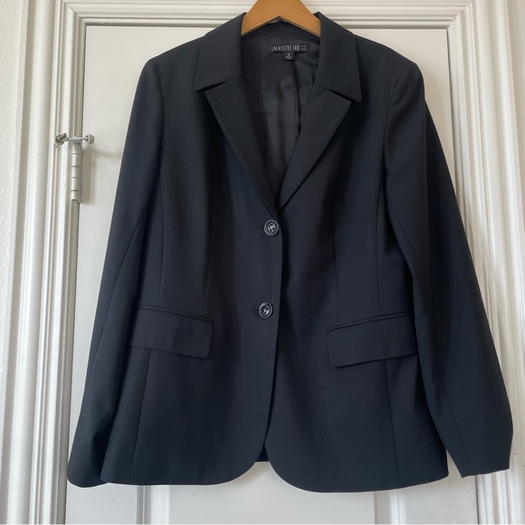 Lafayette 148 New York Black Blazer Jacket - Picture 2 of 11